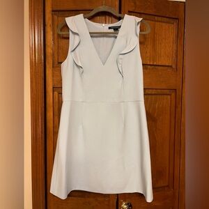 French Connection Light Blue Ruffle Mini Dress